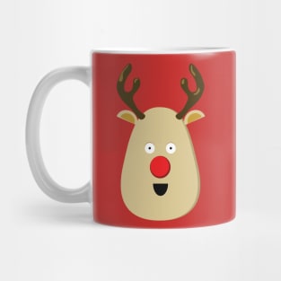 Cute Red Nose Reindeer Xmas Mug